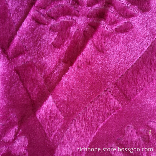Fashion Velvet African Garment Fabric Knitted 100% Polyester